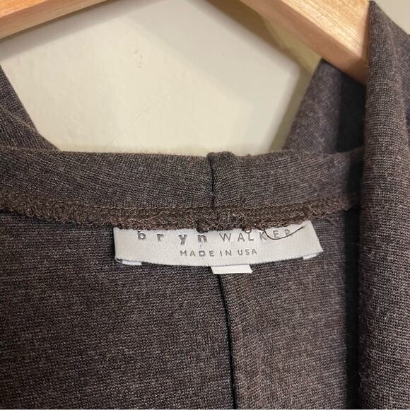 Bryn Walker Morgen Open Front Longline Hoodie Cardigan in Brown S - Picture 7 of 12